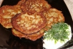 Рецепт. Оладьи из баклажанов с отварным мясом
