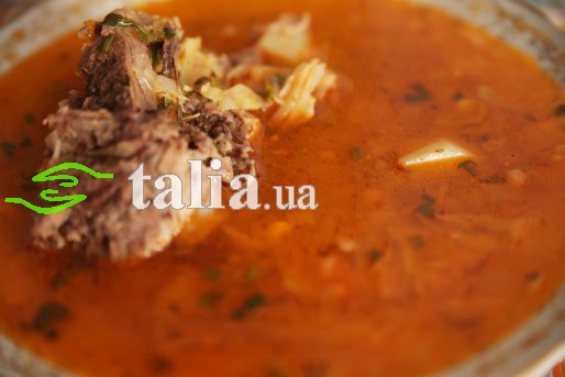 Рецепт. Борщ ''Украинский'' с мясом Рецепт. Борщ ''Украинский'' с мясом