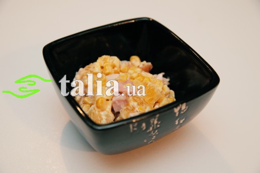 Рецепт. Салат с апельсинами и курицей