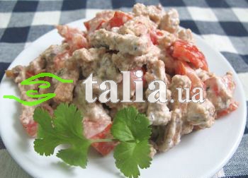 Рецепт. Салат с сухариками и помидорами Рецепт. Салат с сухариками и помидорами
