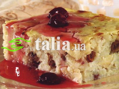 Рецепт. Творожная запеканка