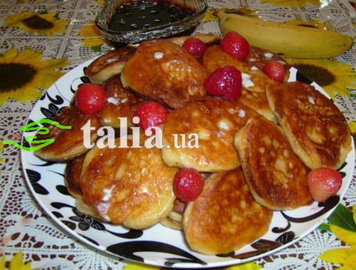 Рецепт. Банановые оладьи с творогом