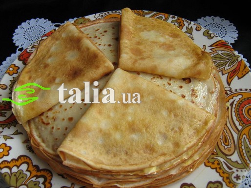 Рецепт. Тонкие блинчики с крахмалом