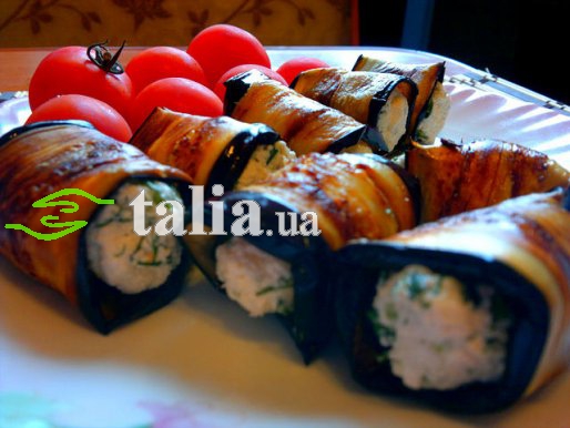 Рецепт. Рулет из баклажанов с брынзой