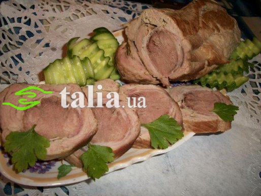 Рецепт. Мясной рулет с языком Рецепт. Мясной рулет с языком