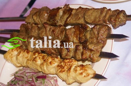 Рецепт. Шашлык из говядины с помидорами Рецепт. Шашлык из говядины с помидорами
