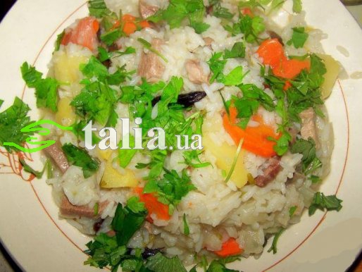 Рецепт. Ризотто с курицей, картофелем и черносливом Рецепт. Ризотто с курицей, картофелем и черносливом