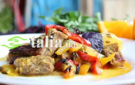 Рецепт. Мясо с овощами тушеное острое Рецепт. Мясо с овощами тушеное острое