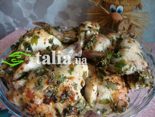 Рецепт. Курица в пиве с зеленью Рецепт. Курица в пиве с зеленью
