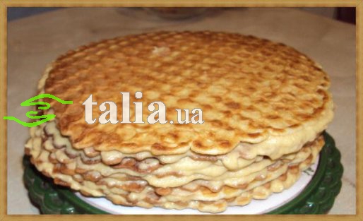 Рецепт. Вафли в вафельнице песочные