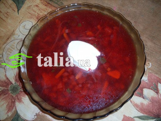 Рецепт. Борщ с фасолью