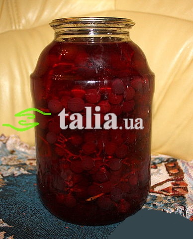 Рецепт. Компот из винограда с кистью