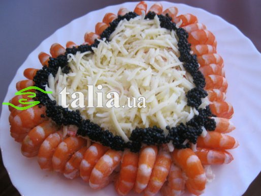 Рецепт. Салат из морепродуктов ''Сердце''