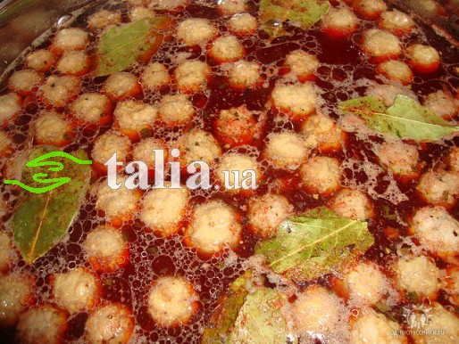 Рецепт. Борщ украинский с фрикадельками