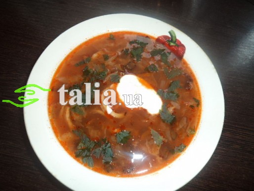 Рецепт. Борщ с кальмарами