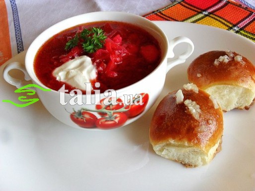 Рецепт. Борщ с пампушками