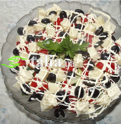Рецепт. Салат с ананасами и курицей Рецепт. Салат с ананасами и курицей