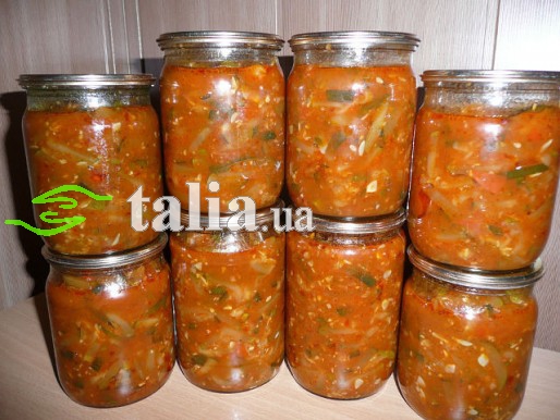 Рецепт. Салат из кабачков на зиму