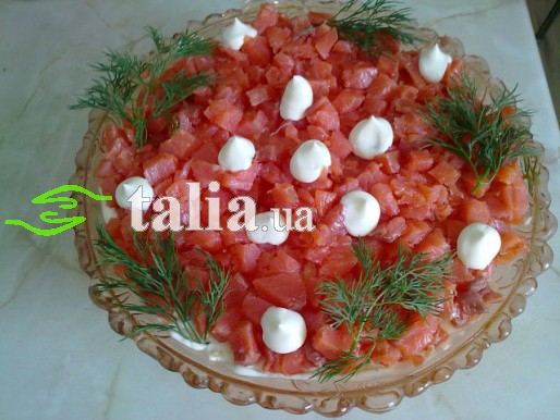 Рецепт. Салат с сёмгой