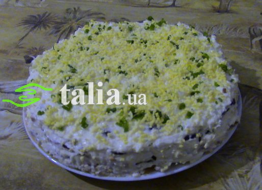 Рецепт. Торт закусочный из коржей для ''Наполеона'' Рецепт. Торт закусочный из коржей для ''Наполеона''