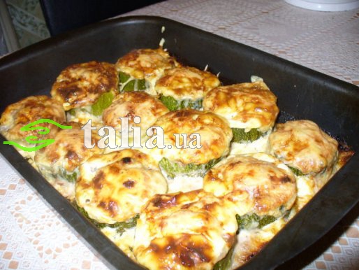 Рецепт. Кабачки в духовке фаршированные