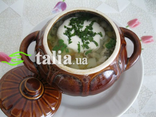 Рецепт. Суп в горшочках