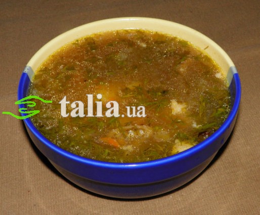 Рецепт. Суп овсяный