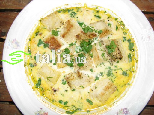 Рецепт. Суп с гренками