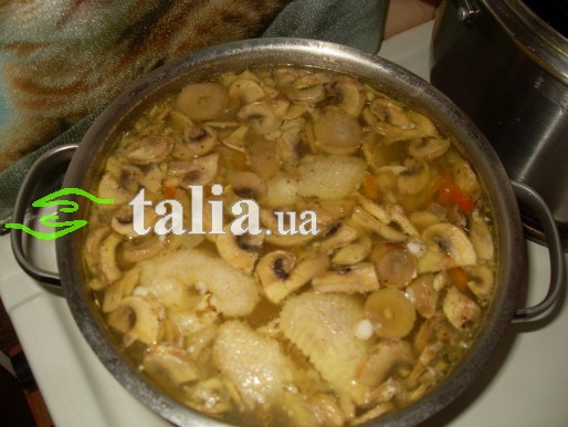 Рецепт. Суп из шампиньонов