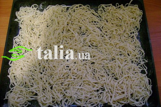 Рецепт. Домашняя лапша быстрого приготовления