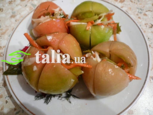 Рецепт. Квашеные зеленые помидоры