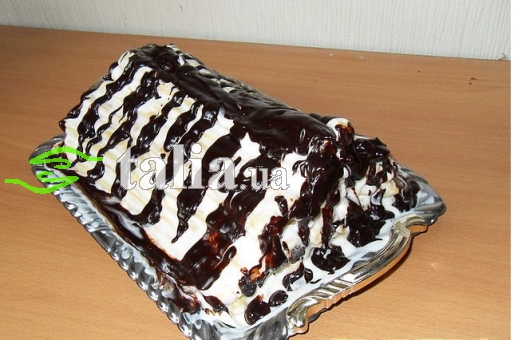 Рецепт. Торт ''Дамские пальчики'' со сметанным кремом