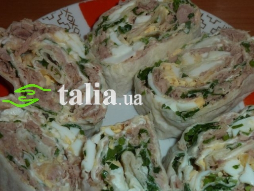 Рецепт. Начинка для лаваша (закусочные рулеты)