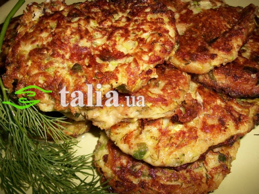 Рецепт. Оладушки из кабачков с зеленью