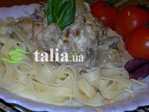 Рецепт. Грибная подливка с курицей