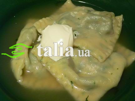 Рецепт. Равиоли с мясом и шпинатом