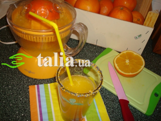 Рецепт. Апельсиновый сок с цедрой