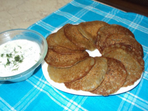 Рецепт. Картофельные оладьи заварные