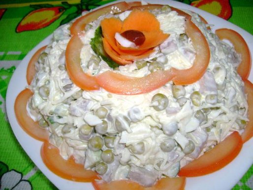 Рецепт. Салат с языком "Мужской каприз"