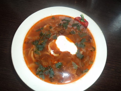 Рецепт. Борщ с кальмарами