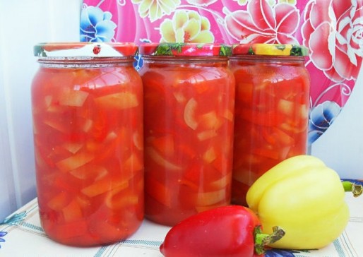 Рецепт. Салат из перца на зиму "Лечо" Рецепт. Салат из перца на зиму "Лечо"