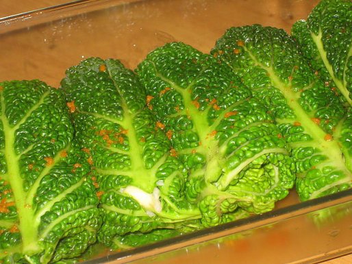 Рецепт. Савойская капуста фаршированная рисом и овощами Рецепт. Савойская капуста фаршированная рисом и овощами