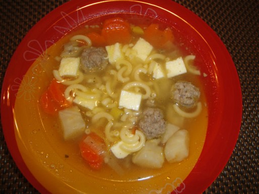 Рецепт. Суп с макаронами