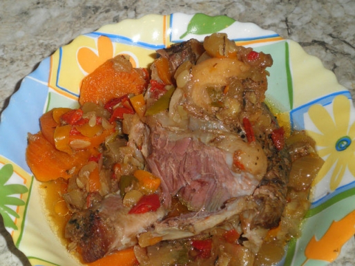 Рецепт. Хашлама из баранины с овощами