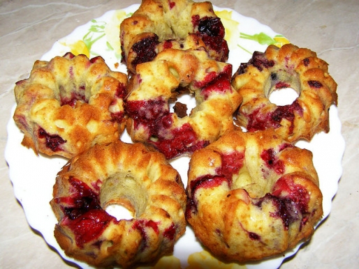 Рецепт. Маффины с черникой на молоке