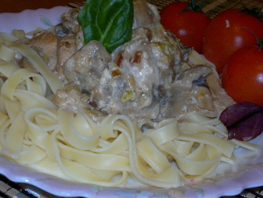 Рецепт. Грибная подливка с курицей