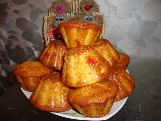 Рецепт. Маффины с малиной и ванилью